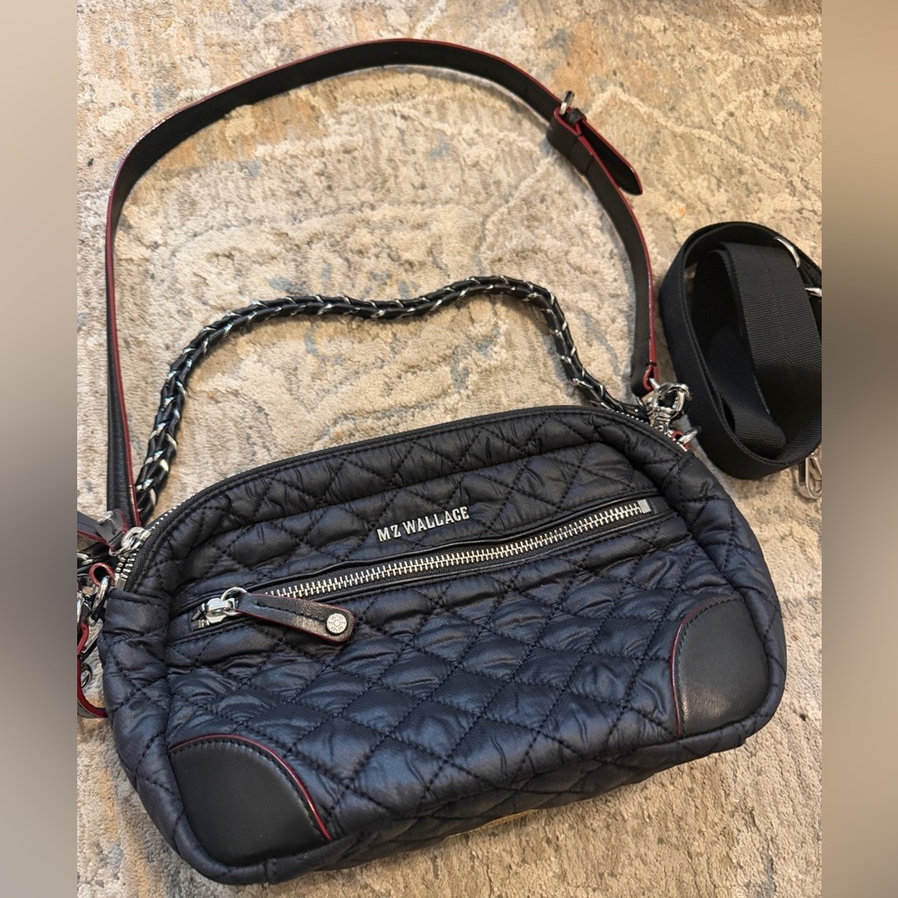MZ Wallace Quilted Black Crossbody Bag - Picture 2 of 8